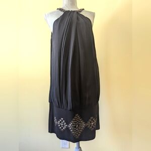 Hale Bob silk metal mosaic dress sz L